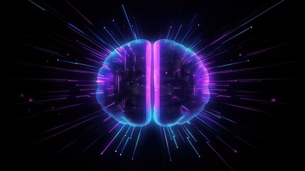 Glowing Brain with Digital Rays