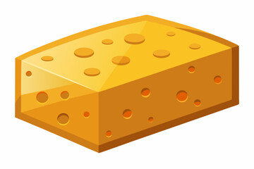 Double Gloucester firm crumbly cheese isolated white background