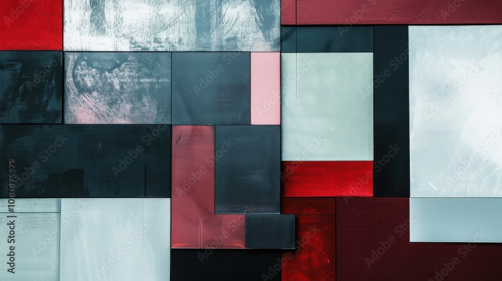 Poster A grid of interconnected squares in different opacities and shades, metaphorizing the intersection and integration of diverse identities, photography style