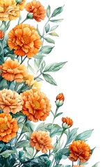 Vibrant orange marigolds a stunning floral arrangement that brings nature's beauty indoors and inspires artistic creations