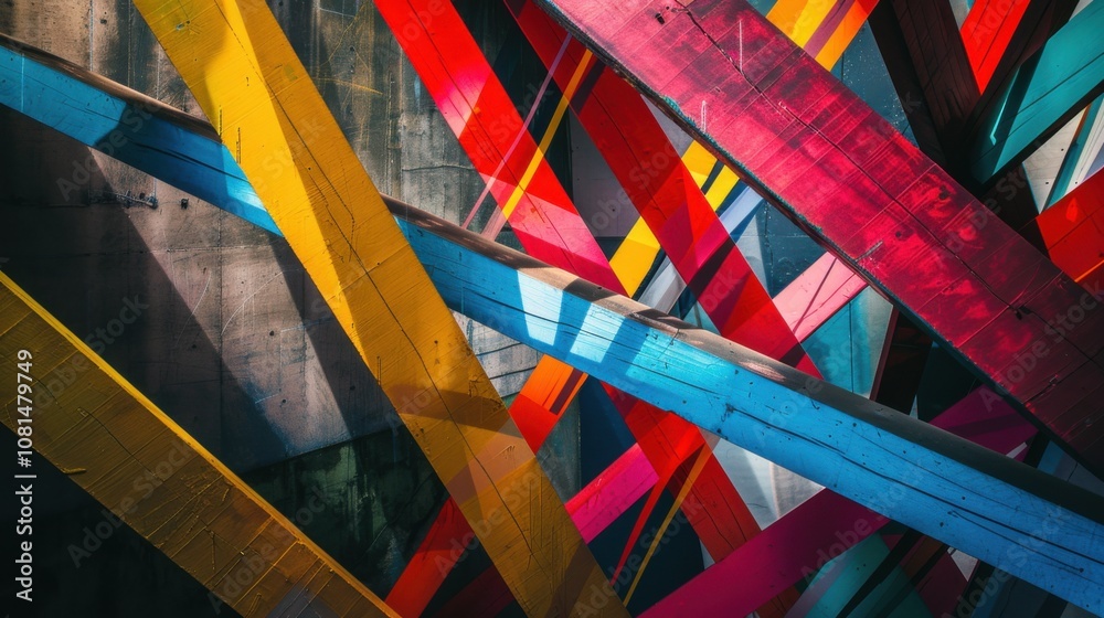 Poster A labyrinth of intersecting lines in contrasting colors, metaphorizing the complexity and connectivity within diverse communities, photography style