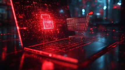 Digital marketing commerce online sale concept Promotion of products or services through digital channels search engine social media email website Digital Marketing Strategies and Goal : Generative AI