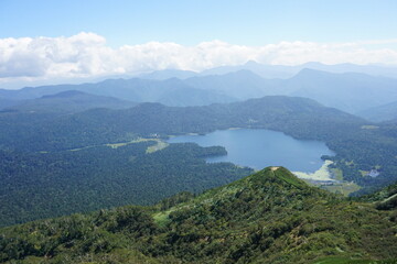 Naklejka premium 燧ヶ岳「俎嵓（まないたぐら）」から見える景色