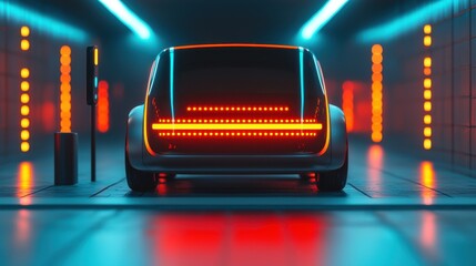 Autonomous vehicle revolutionizing mobility market urban environment futuristic concept digital perspective