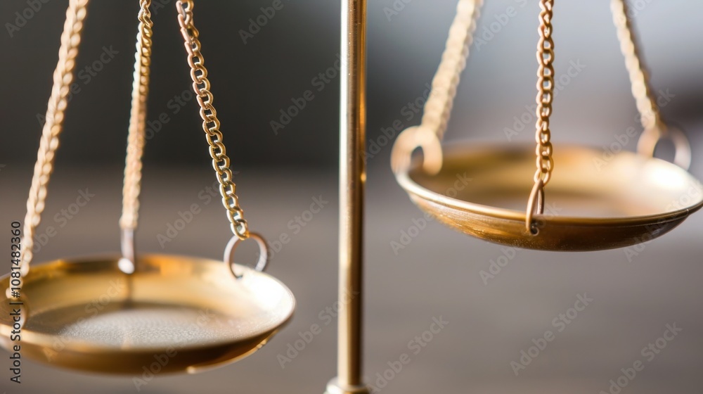 Poster a meaningful depiction of social equity, showing a set of balance scales with differently sized weig