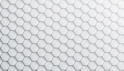 3D Futuristic honeycomb mosaic white background. Realistic geometric mesh cells texture. Abstract white vector wallpaper with hexagon grid