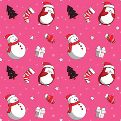 Hand drawn christmas pattern design background.