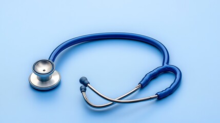Blue Stethoscope Medical Healthcare Doctor Checkup Examination