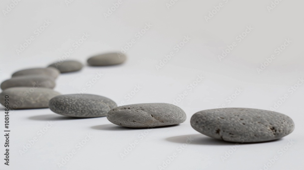 Poster a meaningful visual of equal opportunity, showing a series of stepping stones of different sizes lea