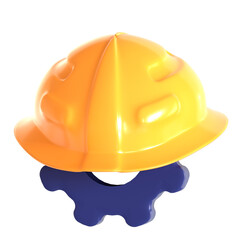 Fototapeta premium engineering helmet 3d icon illustration 