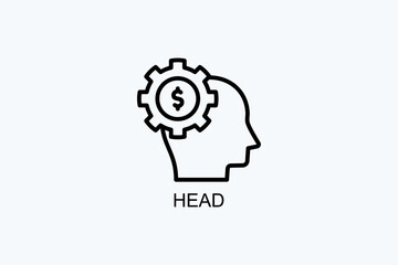 Head Vector Icon Or Logo Illustration