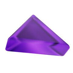 3d geometric glass dark purple color