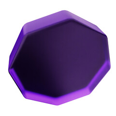 3d geometric glass dark purple color