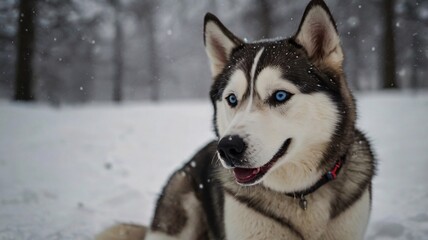 Naklejka premium husky dog