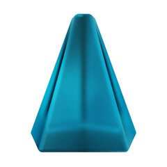 3d geometric glass green blue color