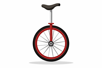 A unicycle isolated on white background vector art tllustration © Jhanto