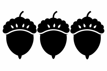 acorn silhouette vector, acorn vector icon, hazel nut black icon vector  © Trendy CraftSVG 