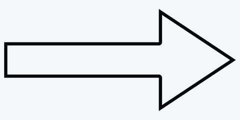 Arrow stroke line icon.  Arrow line vector icon isolated.