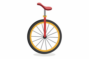 A unicycle isolated on white background vector art tllustration © Jhanto