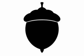 acorn silhouette vector, acorn vector icon, hazel nut black icon vector  © Trendy CraftSVG 