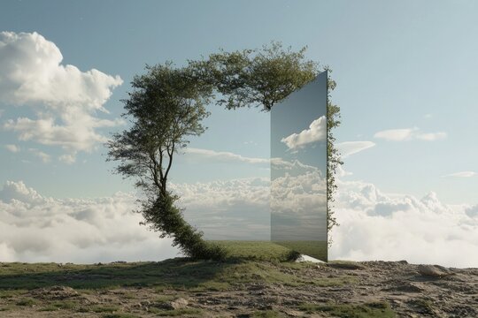 Alternate dimension: visual of parallel reality, portraying concept of multiple universes with vibrant contrasts and surreal landscapes, emphasizing the mystery and intrigue of alternate existences.