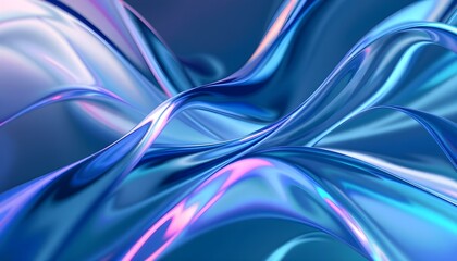 3d illustration of a classic blue abstract gradient background with lines printed from the wave's modern graphic texture geometric pattern. Abstract background with blue wave