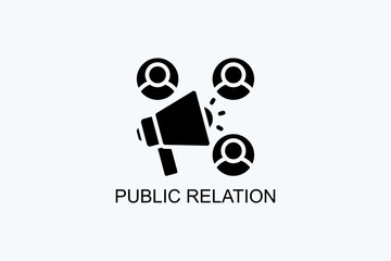 Public Relation Vector Icon Or Logo Illustration