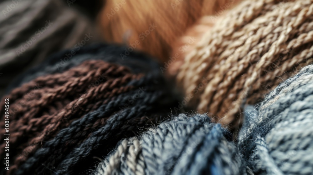 Poster A network of intertwined threads in different shades forming a resilient fabric, Metaphorizing the interconnectedness and strength of diverse viewpoints, photography style