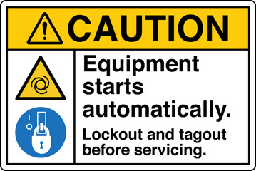 Obraz premium Safety Sign Caution Equipment...