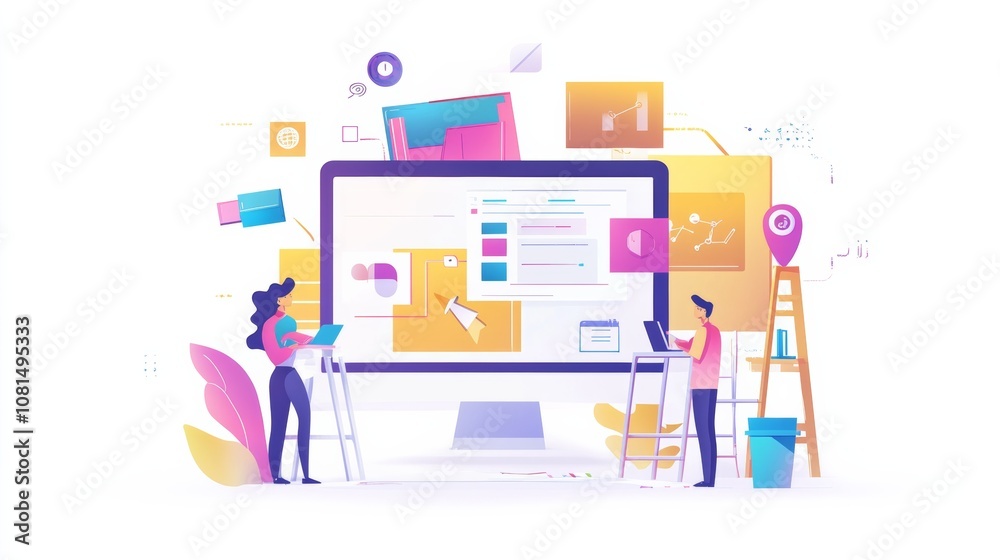 Poster website designer creative planning application development draft sketch drawing template layout fram