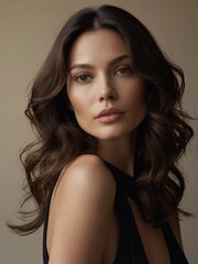 Naklejka premium A model posing with a mature atmosphere