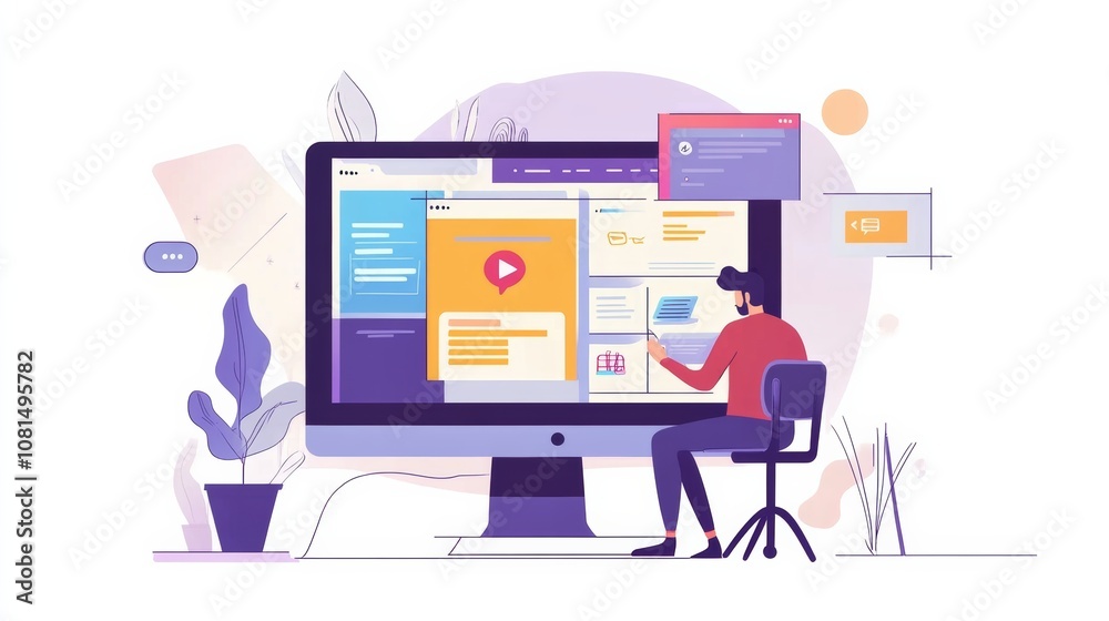 Poster website designer creative planning application development draft sketch drawing template layout fram