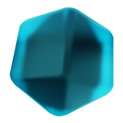 3d geometric glass green blue color