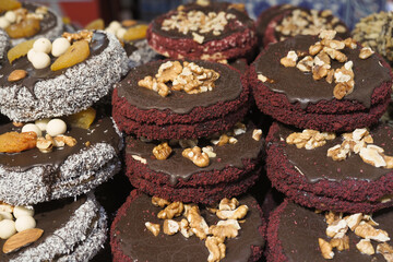 Indulge in our Delicious Assorted Cookies featuring a delightful mix of Chocolate and Nuts