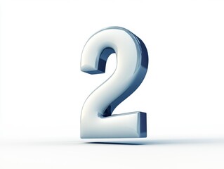 Naklejka premium A shiny, three-dimensional number 