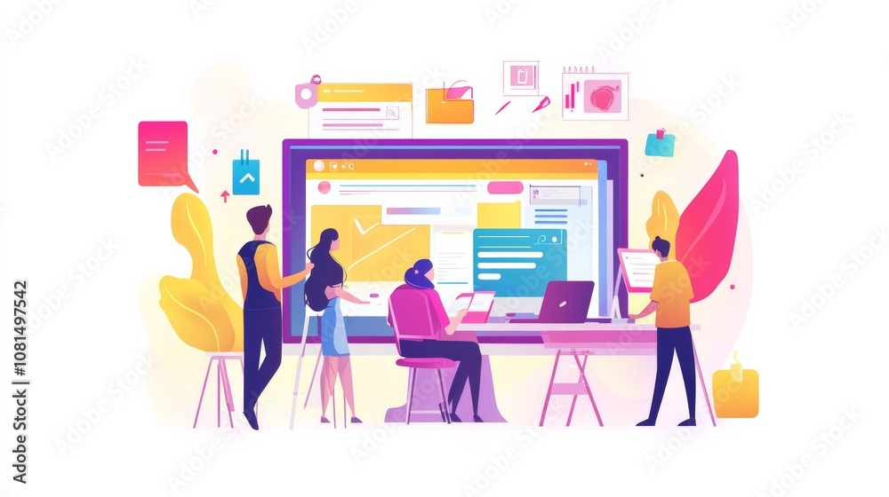 Poster website designer creative planning application development draft sketch drawing template layout fram