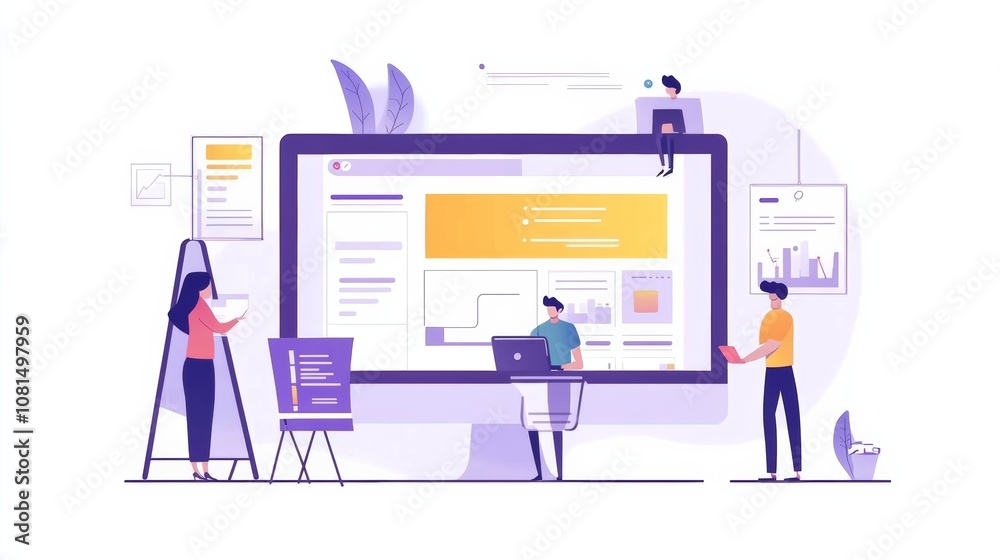 Poster website designer creative planning application development draft sketch drawing template layout fram