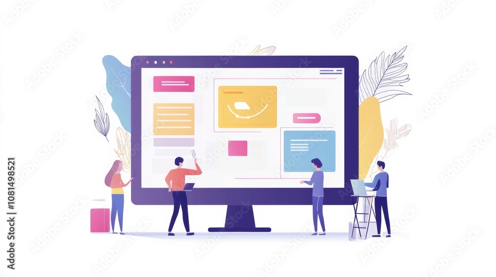 Poster website designer creative planning application development draft sketch drawing template layout fram