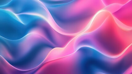 Obraz premium A blue and pink fabric with a wave pattern. The blue is the dominant color. The pink is in the background