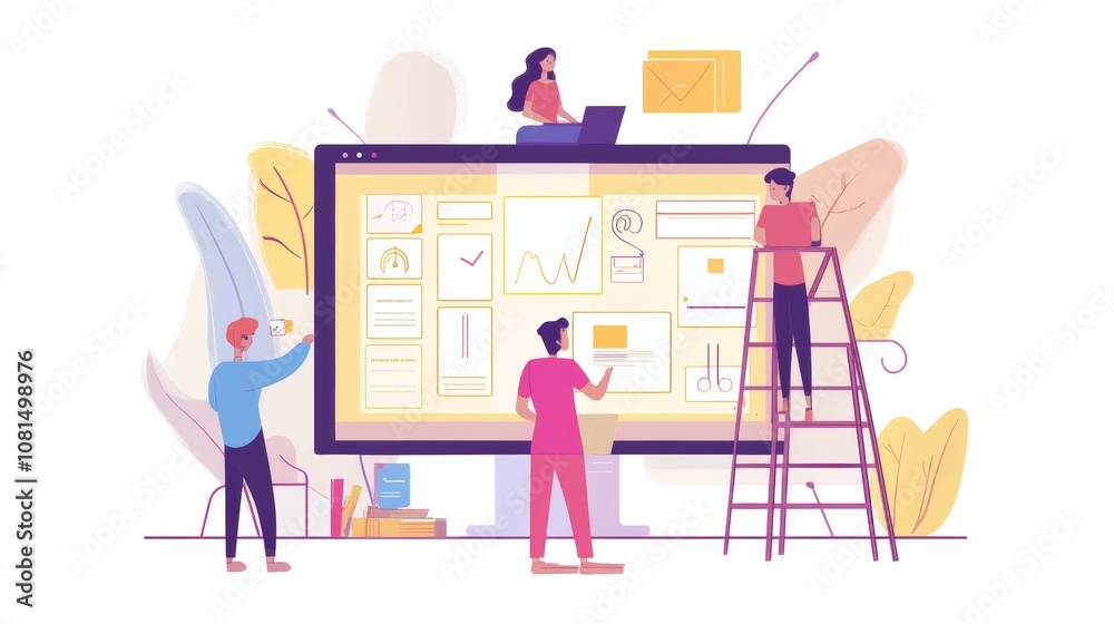 Poster website designer creative planning application development draft sketch drawing template layout fram