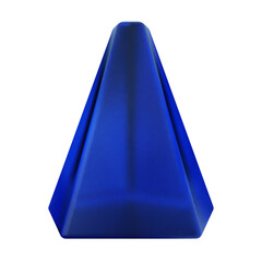 3d geometric glass dark blue color