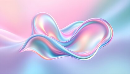 Abstract background with a colorful gradient, black background, holographic waves, gradient background with fluid shapes, modern design, futuristic and dynamic look 3d background