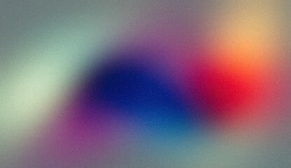 Abstract colorful grainy backgrounds. Retro smooth noisy orange red blue purple color gradient, vibrant colors flow, glowing, soft, bright, shine, noise texture background