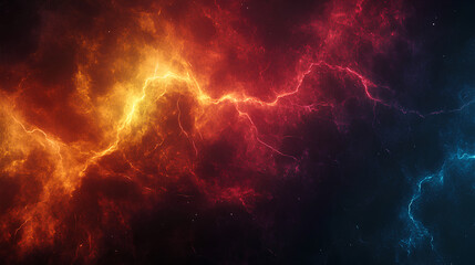 electric thunder lightning bolts against dark background dynamic natural energy concept