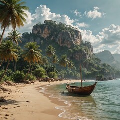 boat on the beach country