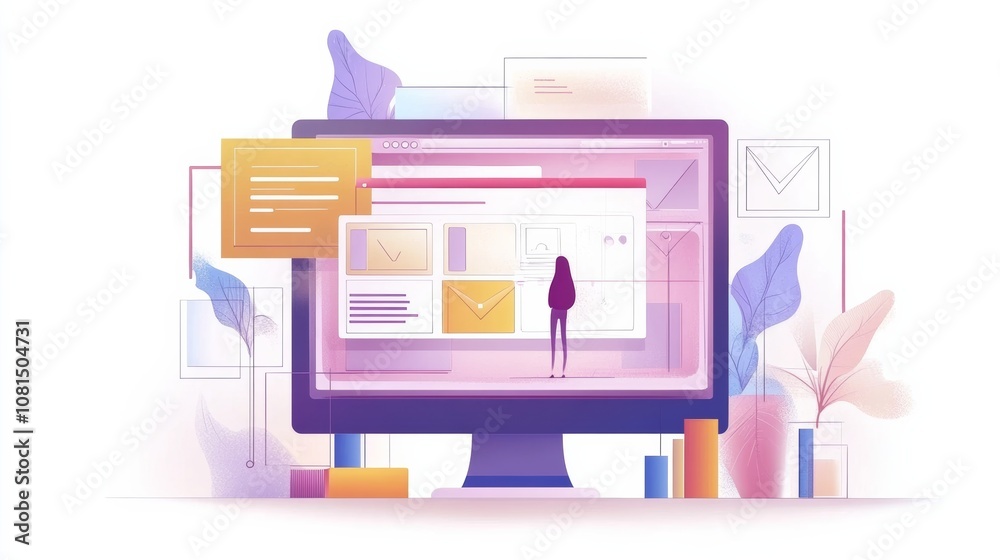 Poster website designer creative planning application development draft sketch drawing template layout fram