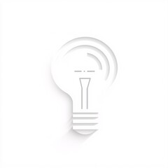 2408_038.A simple vector icon illustration depicting of framed patent certificate forming  light bulb, representing  intellectual property, at center for a website isolated white background