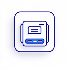 Obraz premium 2408_010.A simple vector icon illustration depicting of metal atm machine forming network, representing banking accessibility, at center for a website isolated white background