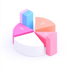 Fototapeta premium 2408_030.A simple vector icon illustration depicting of mutual fund brochure forming pie, representing diversified portfolio, at center for a website isolated white background