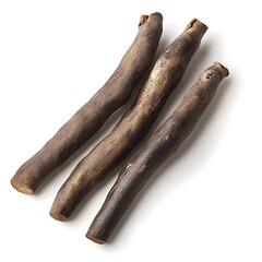 Cassava (yuca) isolated on a white background, close up